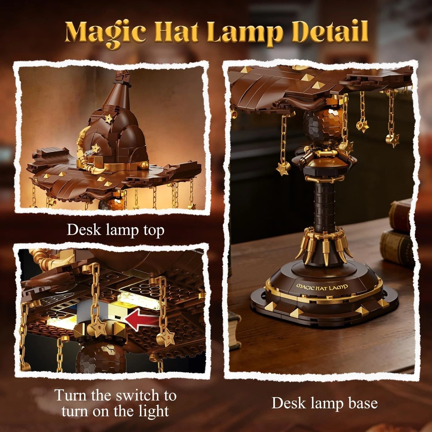Magic Hat Building Blocks Desk Lamp