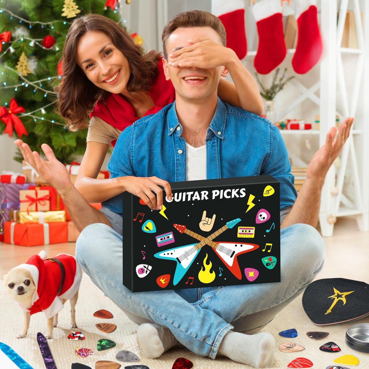 24-Day Guitar Pick Advent Calendar | Christmas Gift for Guitarists