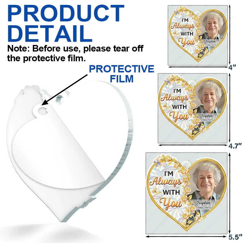 Custom Photo Memorial The Moment Your Heart Stopped - Personalized Custom Shaped Acrylic Ornament