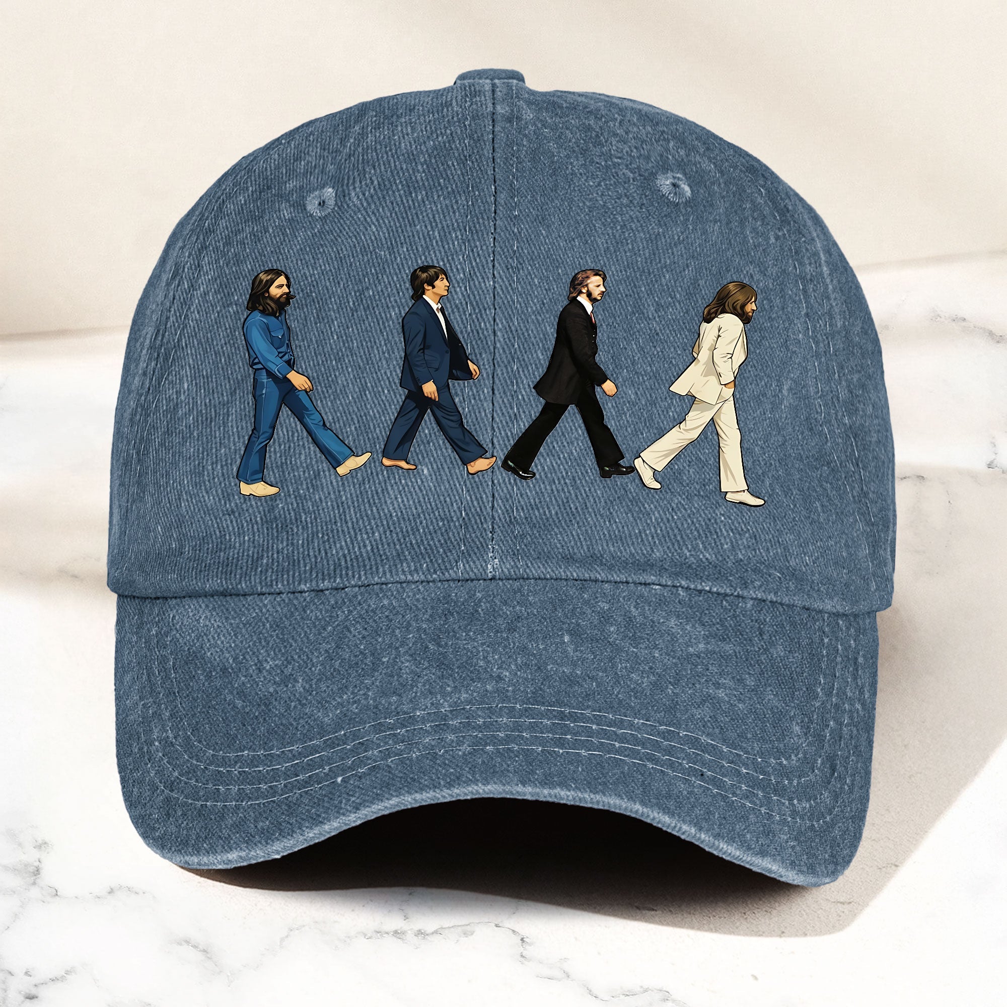 Abbey Road Denim Dad Cap – Iconic Walk Design ( With BOX)