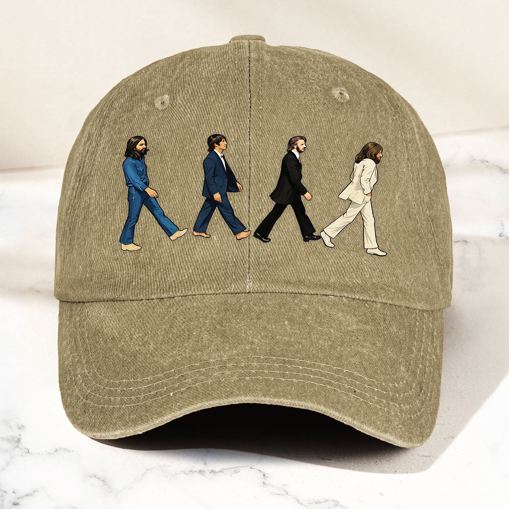Abbey Road Denim Dad Cap – Iconic Walk Design ( With BOX)