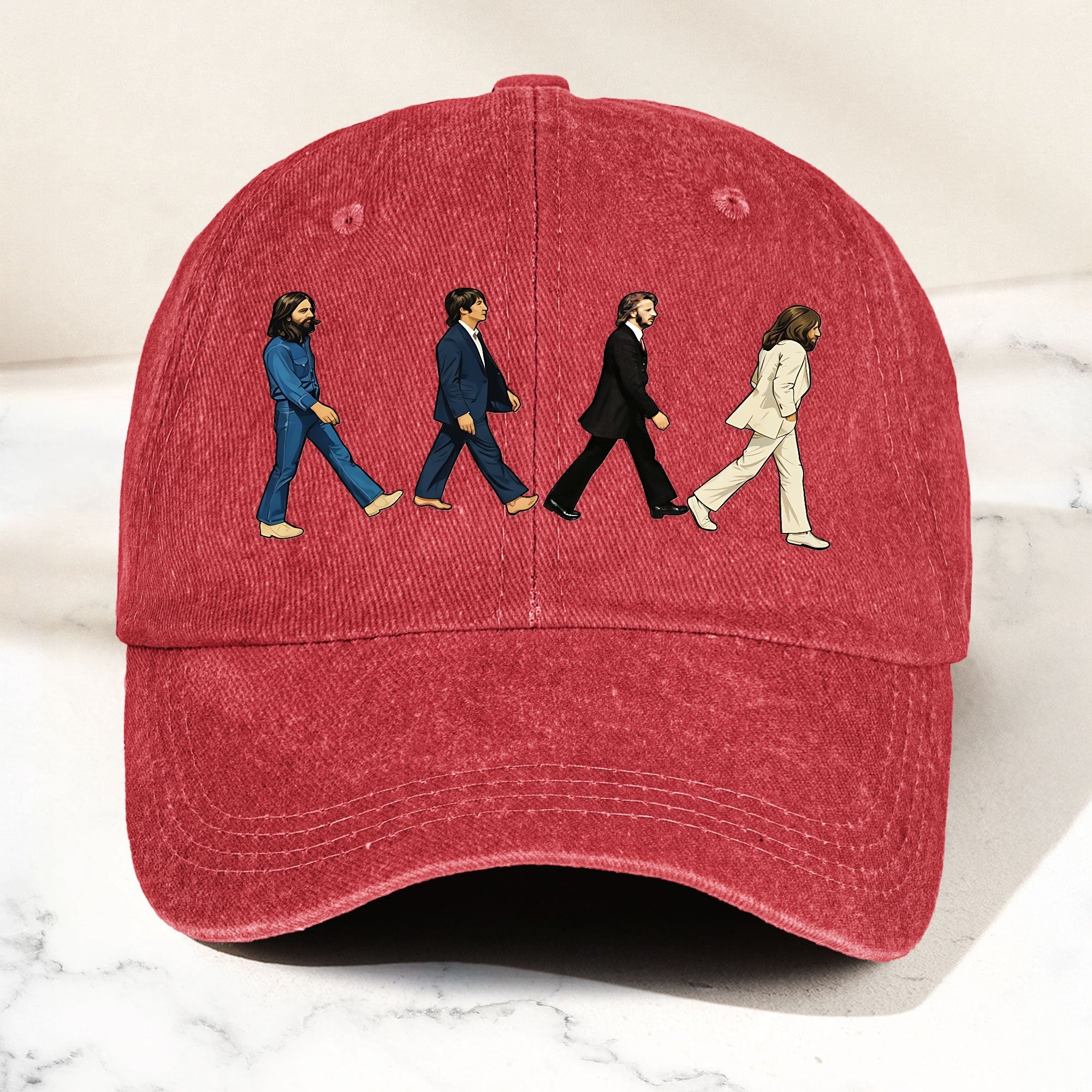 Abbey Road Denim Dad Cap – Iconic Walk Design ( With BOX)