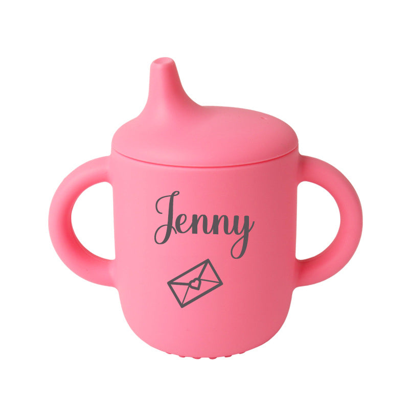 Personalised Baby Food Grade Sippy Silicone Cup