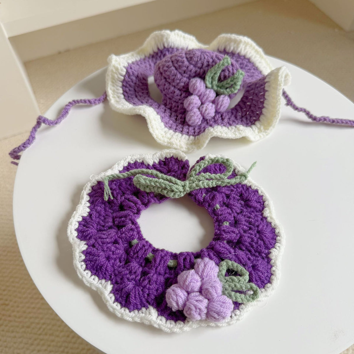 Handmade Crochet Cat Bonnets