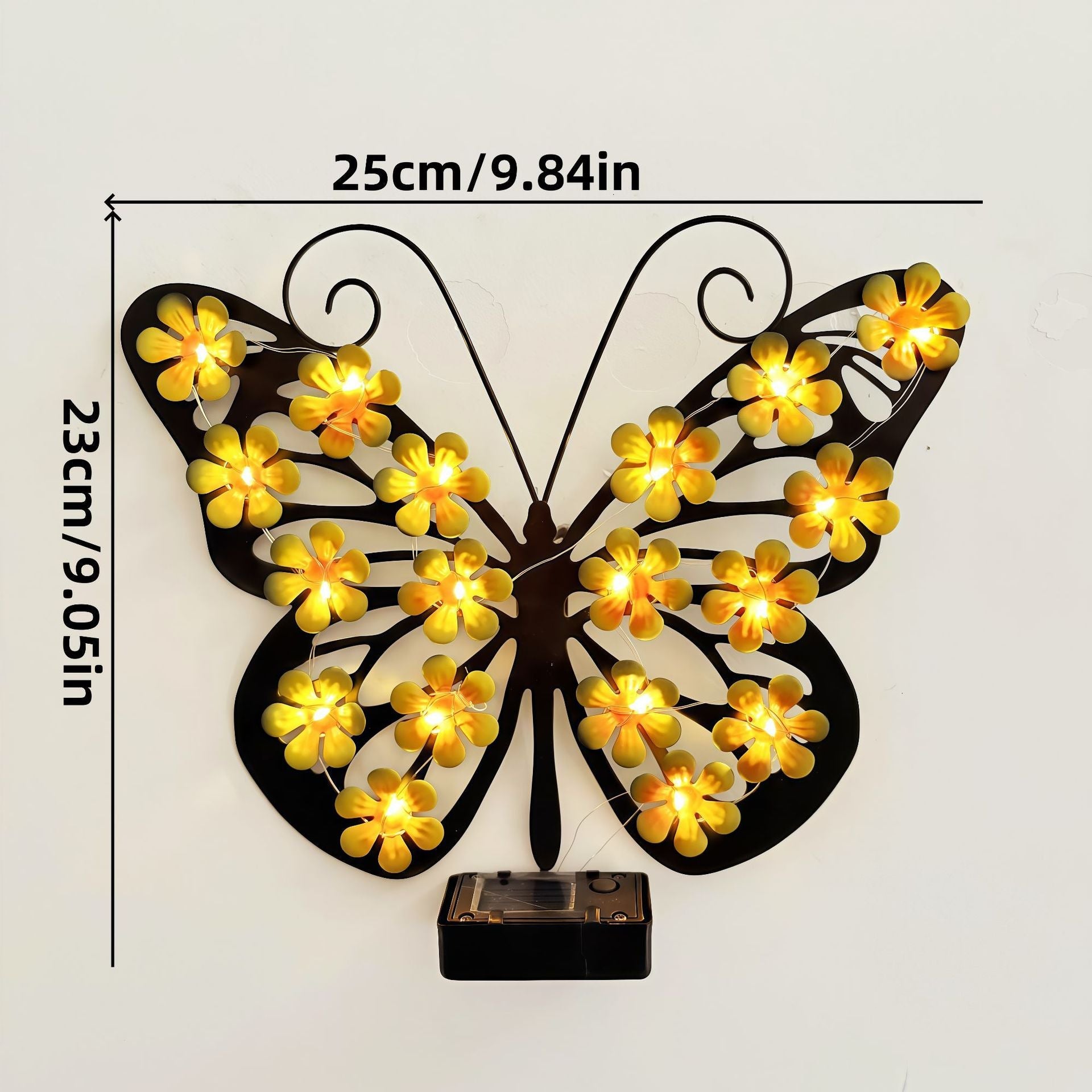 Enchanting Solar-Powered Metal Butterfly Garden Light
