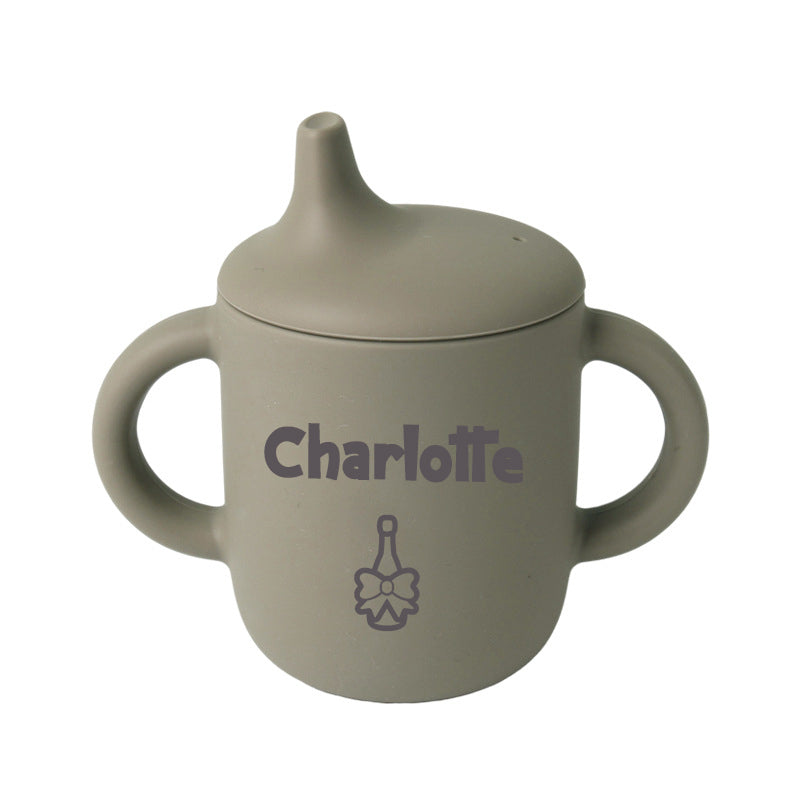 Personalised Baby Food Grade Sippy Silicone Cup