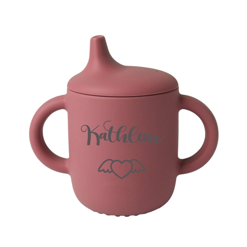 Personalised Baby Food Grade Sippy Silicone Cup