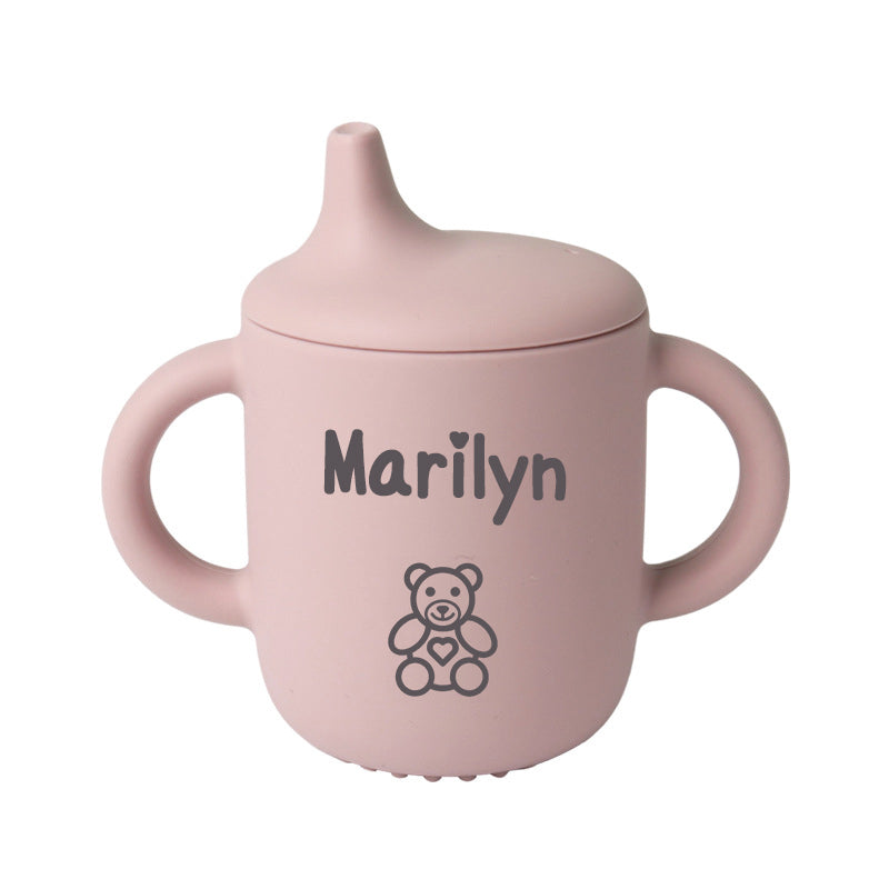 Personalised Baby Food Grade Sippy Silicone Cup