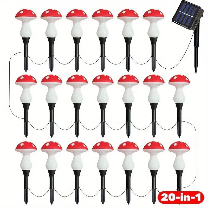 Solar Mushroom Garden Stake Light