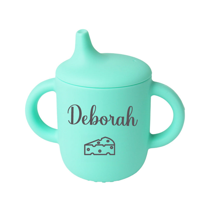 Personalised Baby Food Grade Sippy Silicone Cup