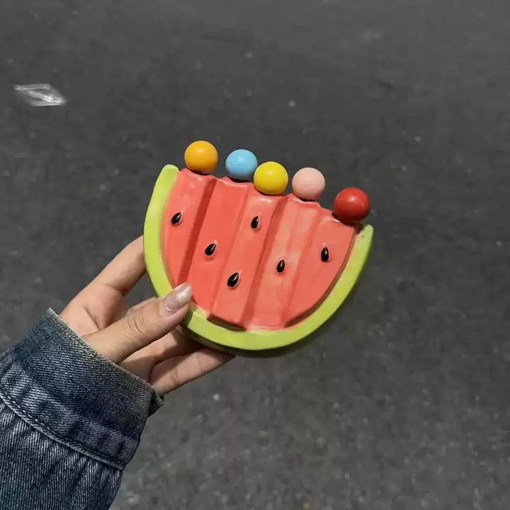 Ensemble fourchettes et bâtonnets de fruits Pastèque