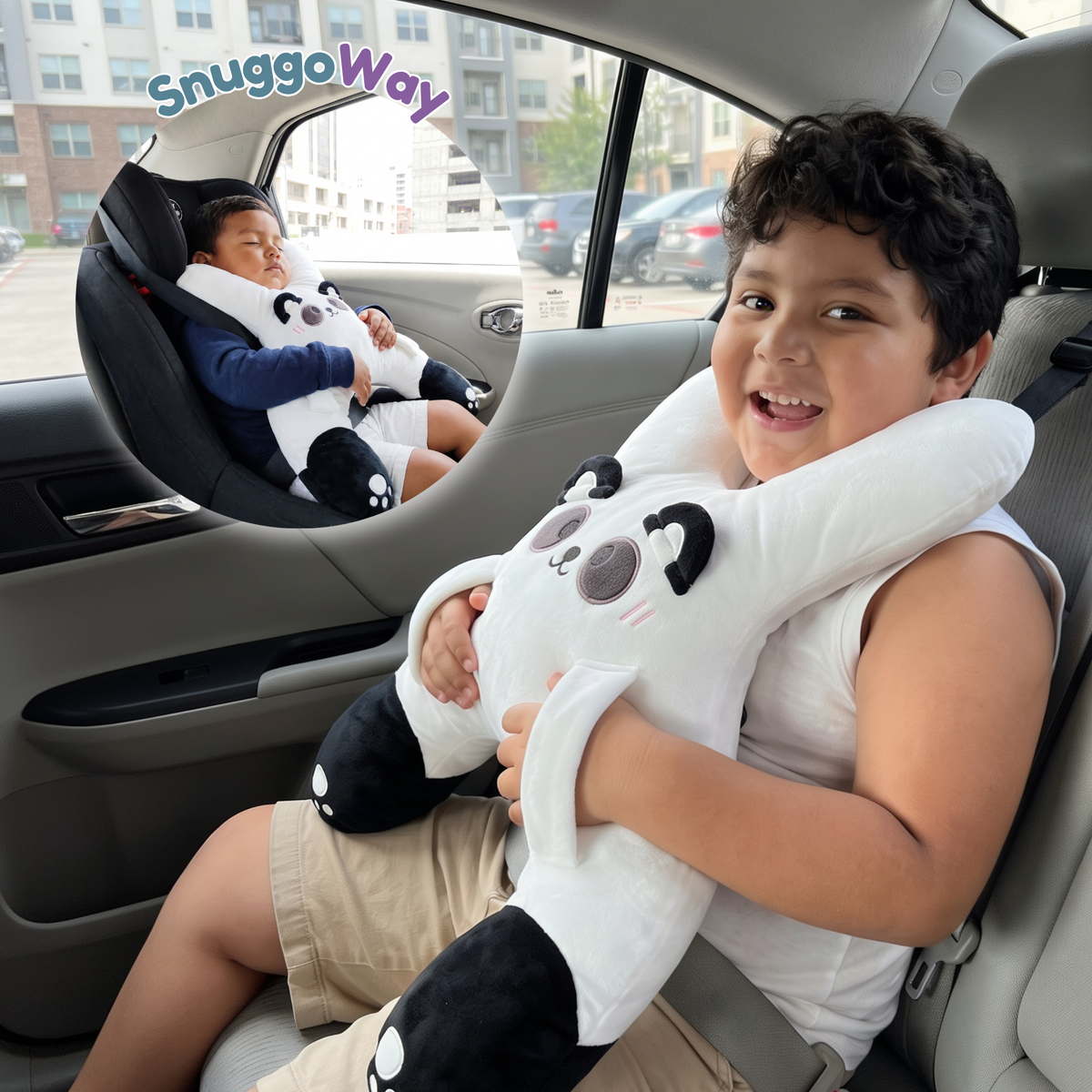 Kids X-Shaped Travel Hug Pillow 🧸 Cozy Car Nap Buddy