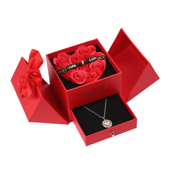 Red Rose Exquisite Jewelry Box Storage Box