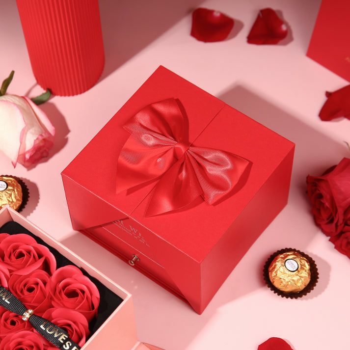 Red Rose Exquisite Jewelry Box Storage Box