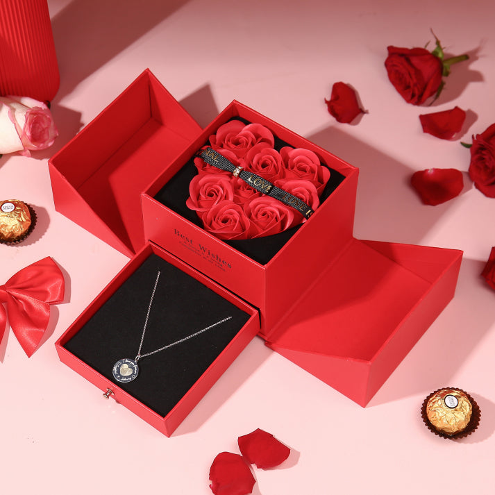 Red Rose Exquisite Jewelry Box Storage Box