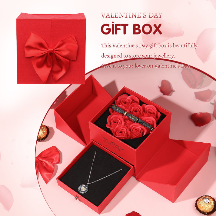 Red Rose Exquisite Jewelry Box Storage Box