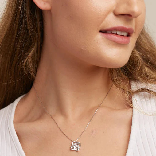 À maman – Collier Nœud d'amour pour maman