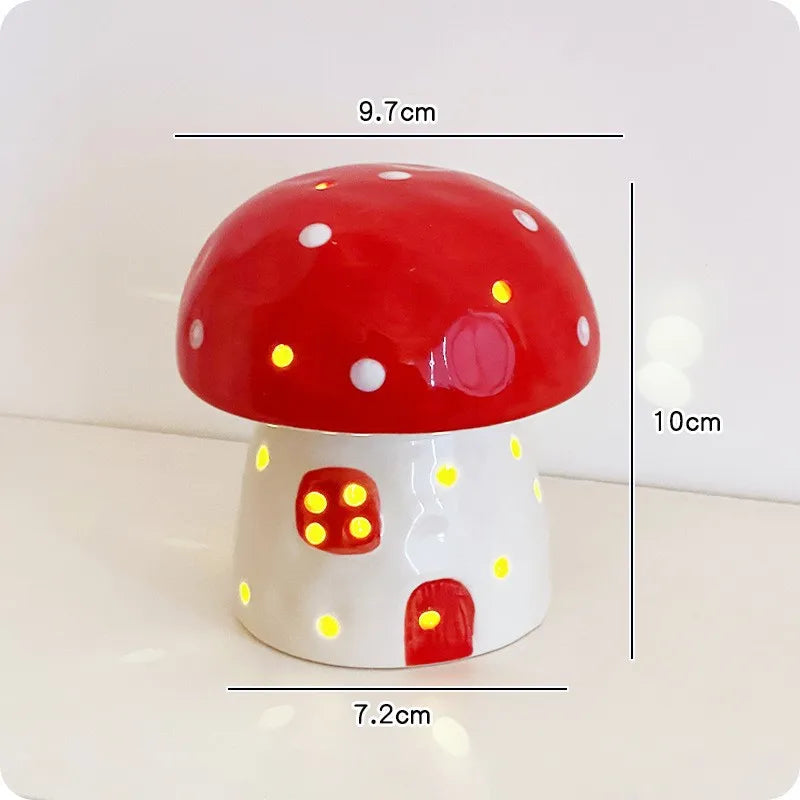 Dreamy Mushroom Shape Ceramic Bedside Lamp