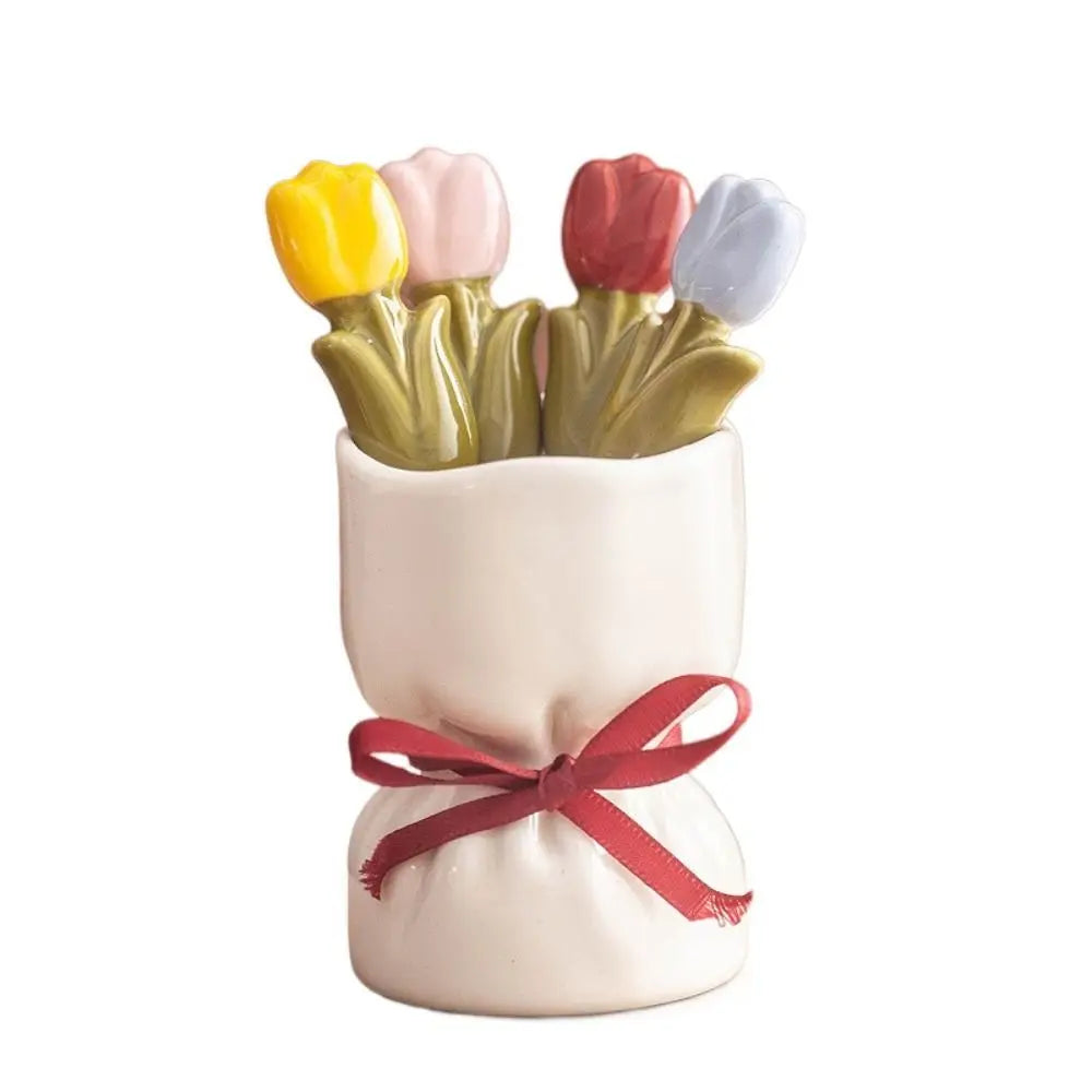 Tulip Bloom Dessert Fork Set