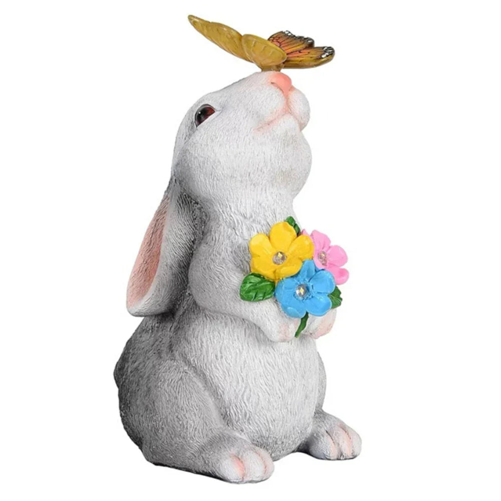 Butterfly and Flower Bunny Garden Light