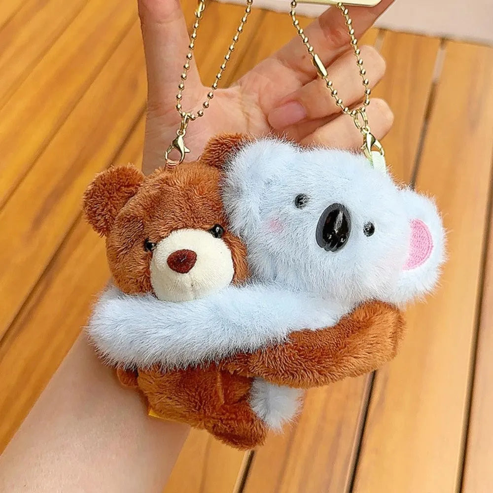 Hugging Panda Plush Animal Keychain Toy