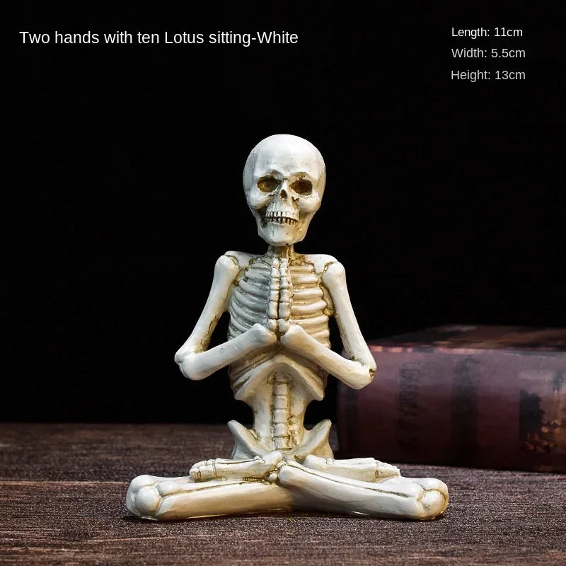 Yoga Master Skeleton Figurine