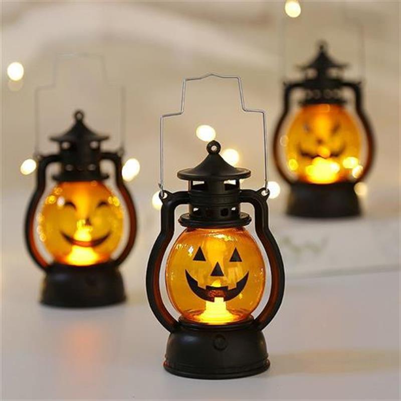 Mini-lanterne d'Halloween citrouille effrayante à suspendre