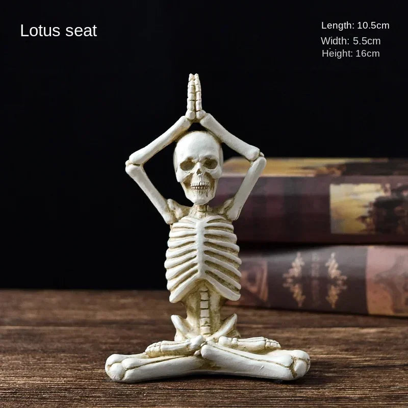 Yoga Master Skeleton Figurine