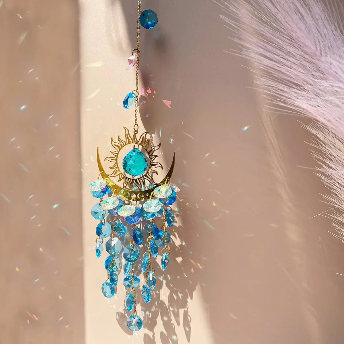 Capteur de soleil prisme quartz clair de lune radieux