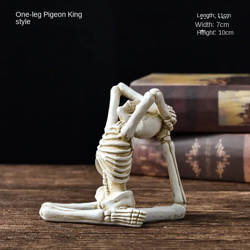Yoga Master Skeleton Figurine