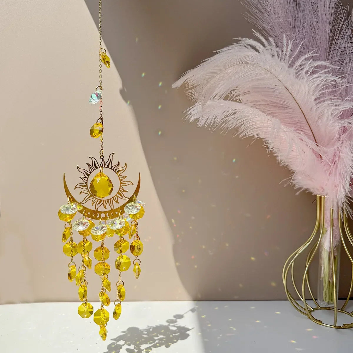 Capteur de soleil prisme quartz clair de lune radieux