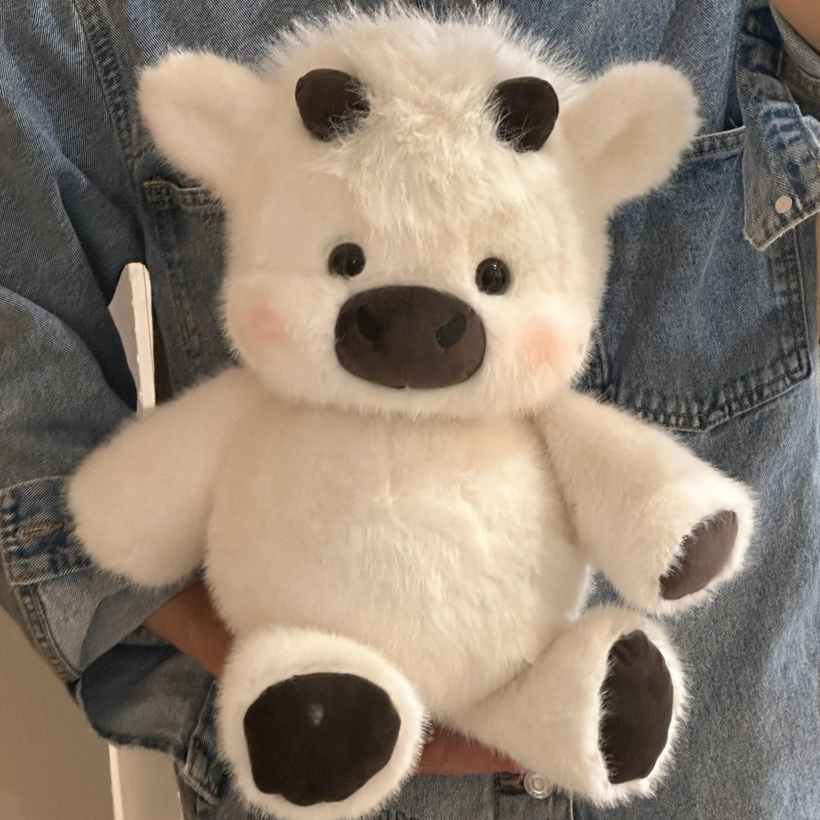 Cute Running Scottish Highland Cow Stuffed Animal