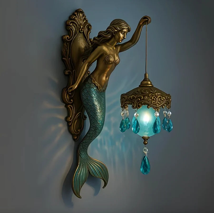 Applique murale vintage Sirène lumineuse