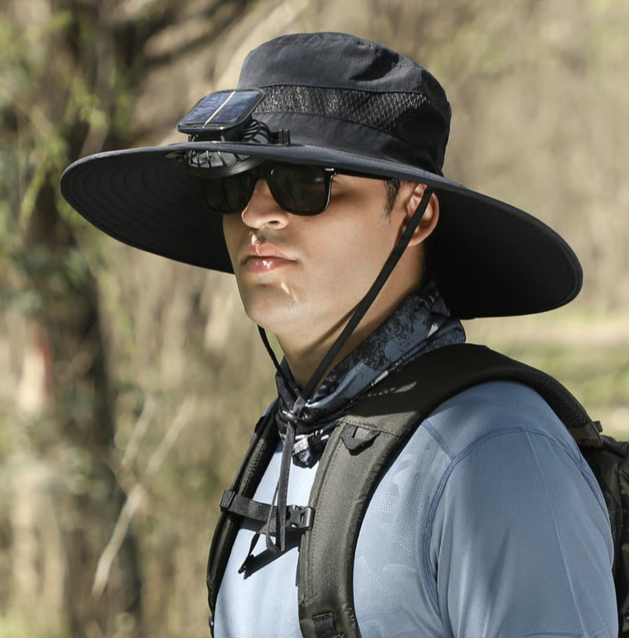 Unisex Breezy Solar Fan Hat (Adjustable 22"-25")