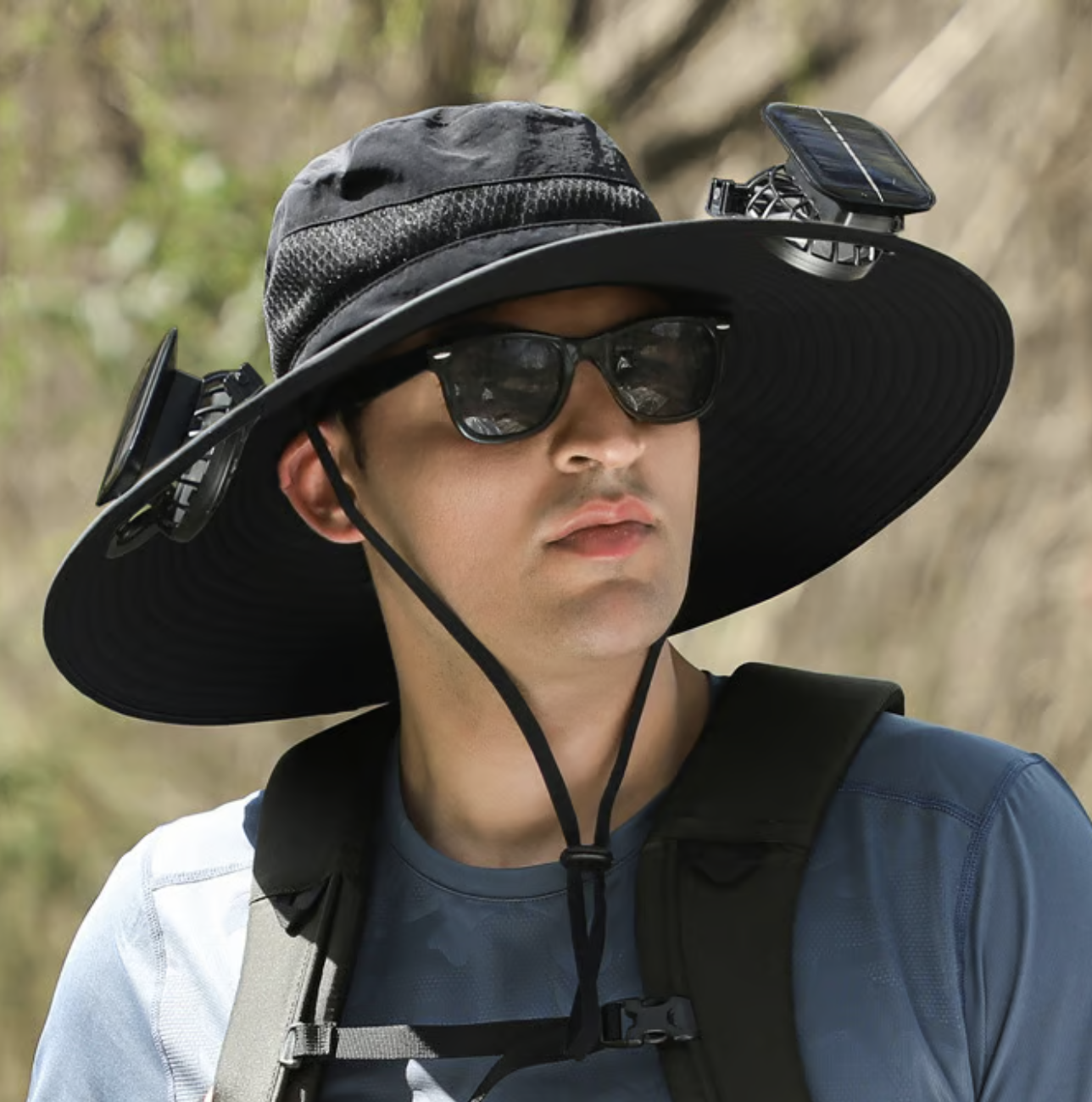 Unisex Breezy Solar Fan Hat (Adjustable 22"-25")