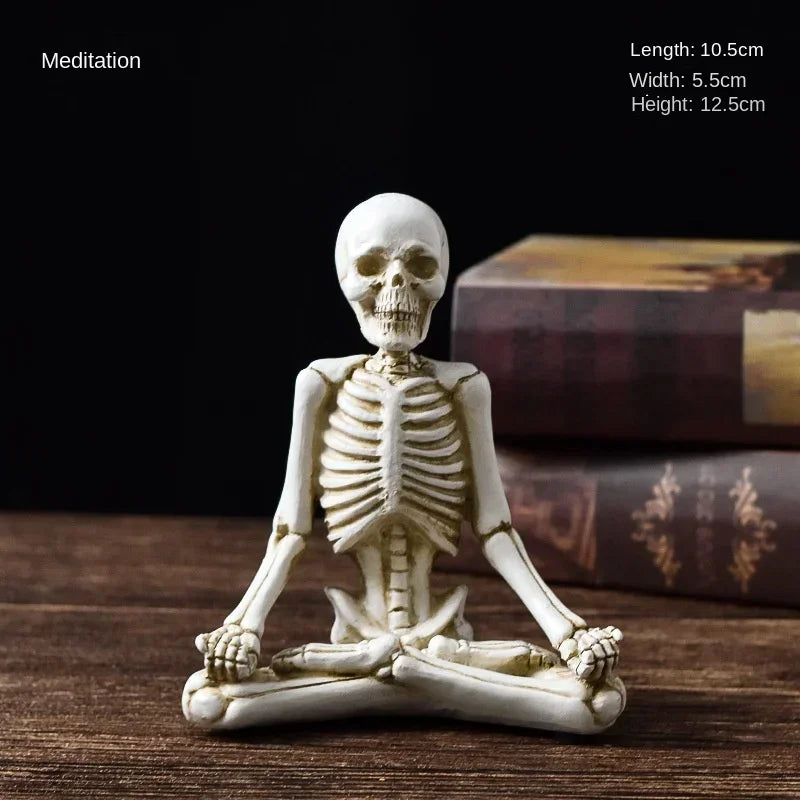Yoga Master Skeleton Figurine