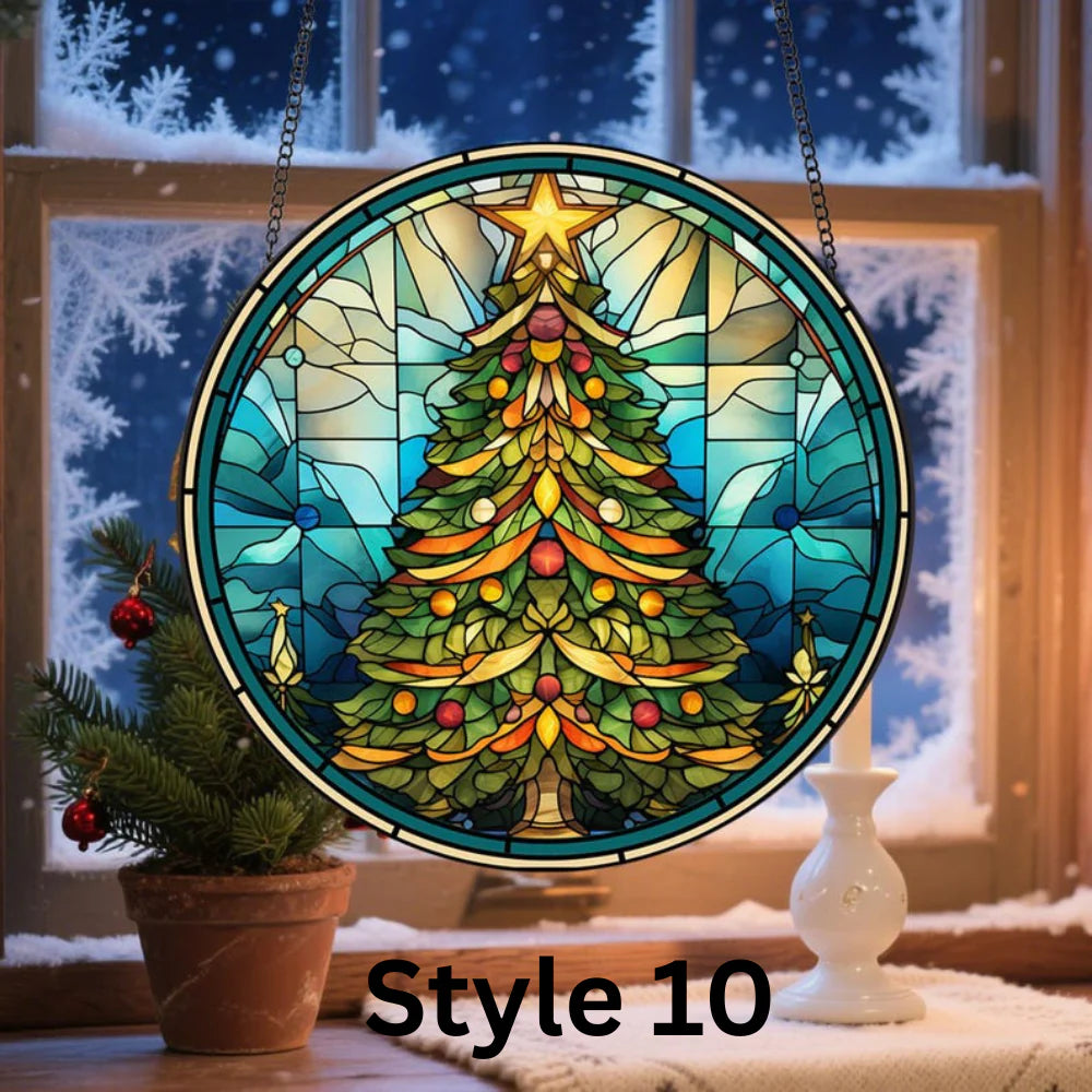 Christmas Trees Stained Glass