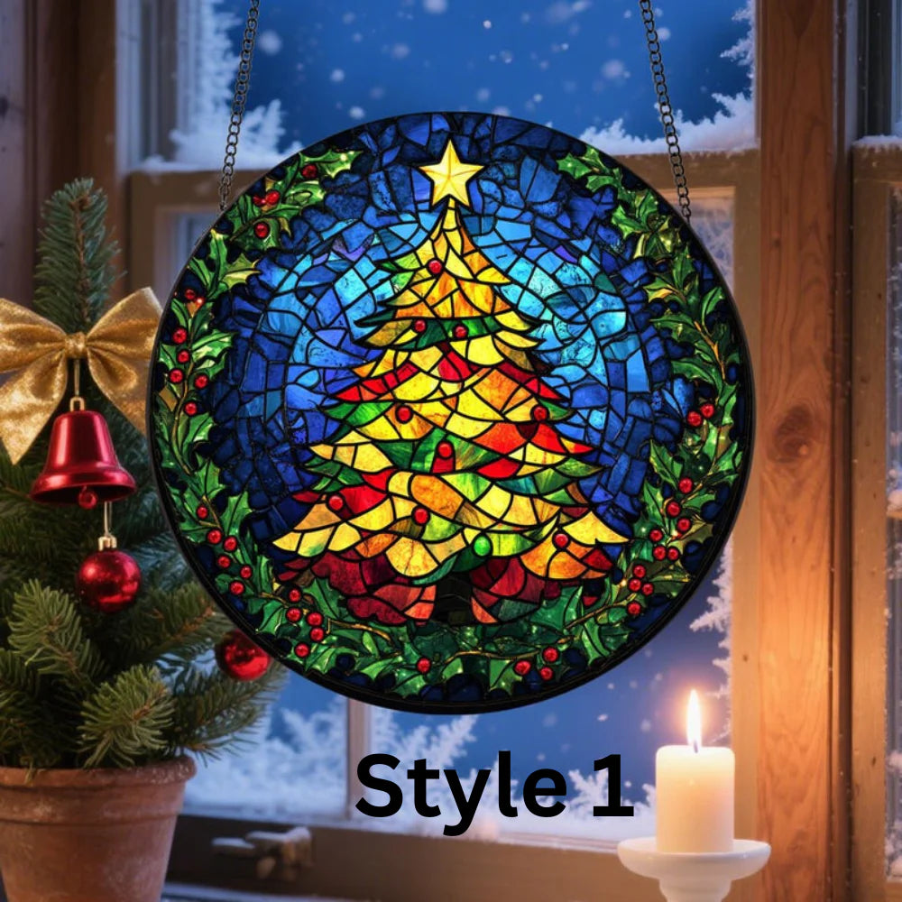 Christmas Trees Stained Glass