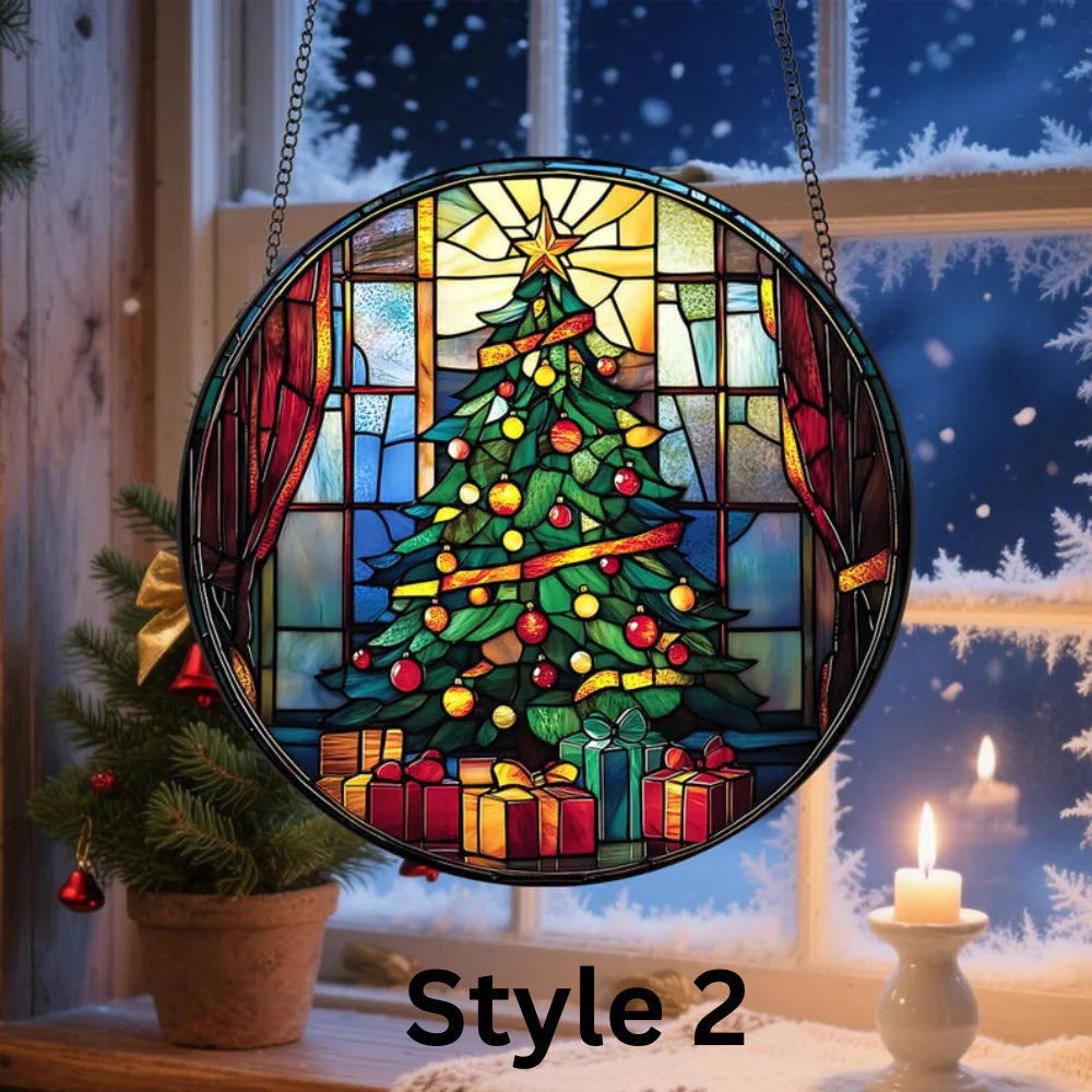 Christmas Trees Stained Glass