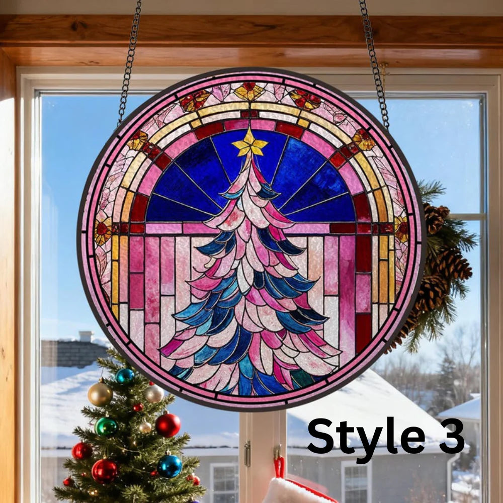 Christmas Trees Stained Glass