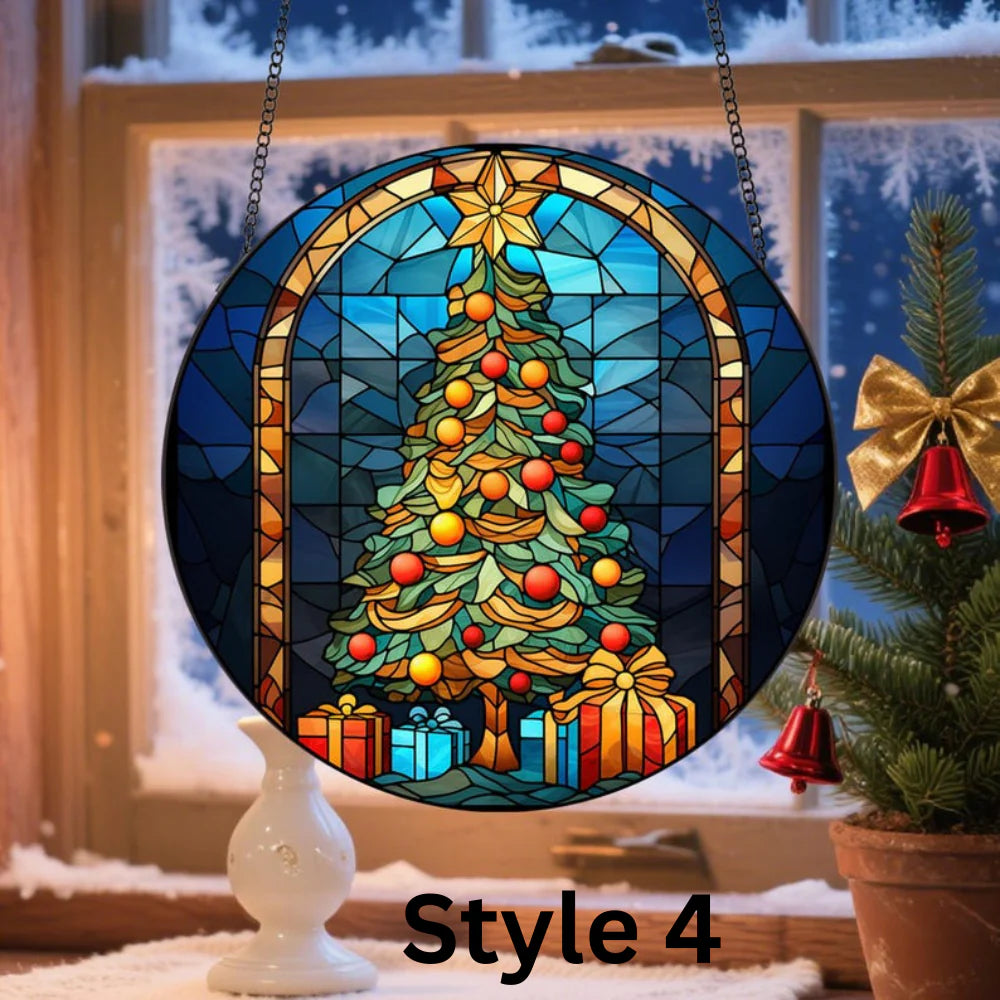 Christmas Trees Stained Glass