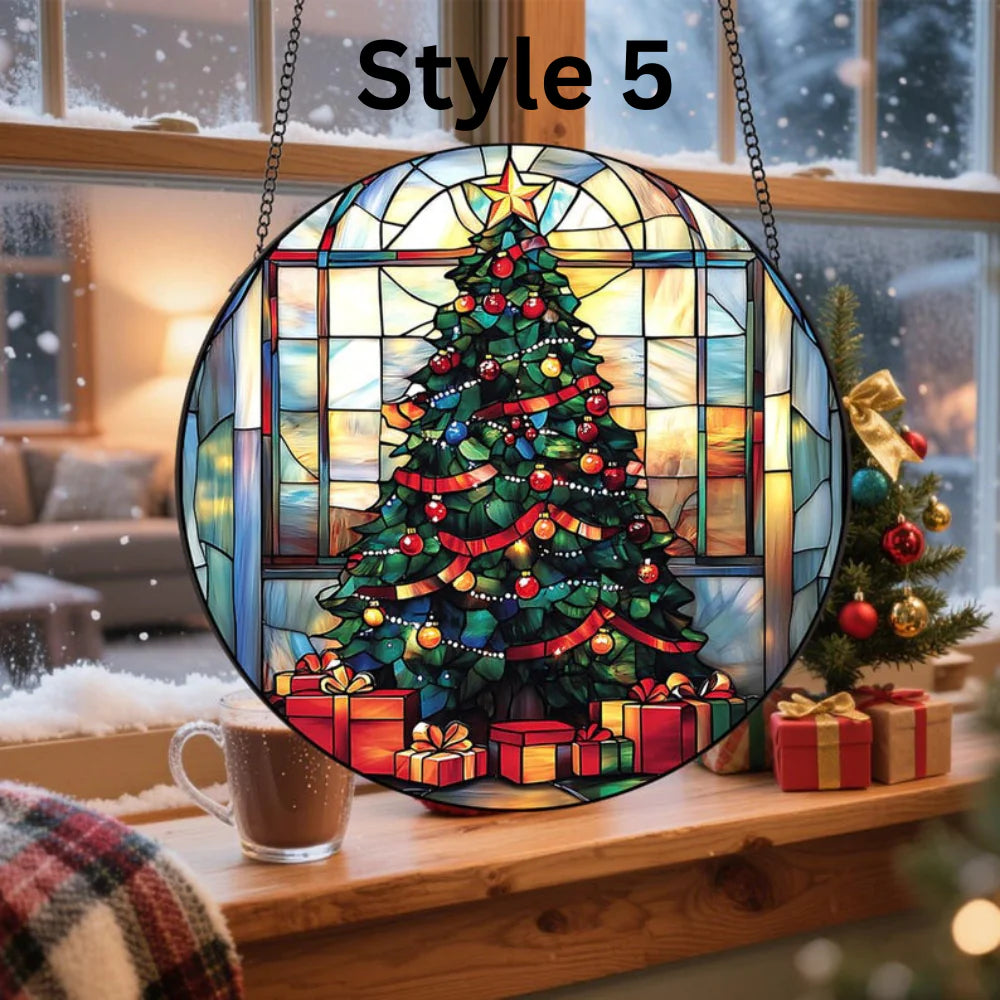Christmas Trees Stained Glass