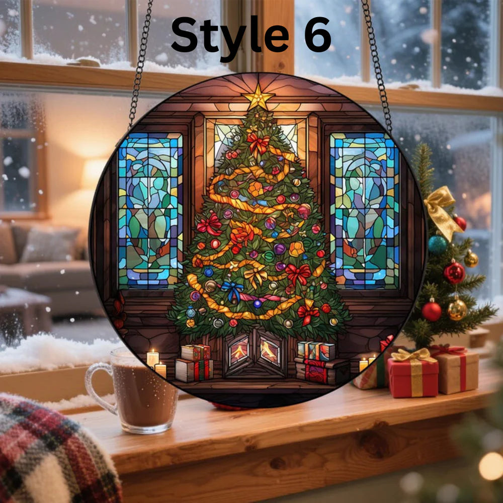 Christmas Trees Stained Glass