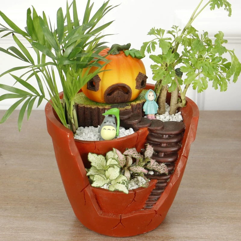 Pot de jardinière paysager pour plantes grasses mini cottage