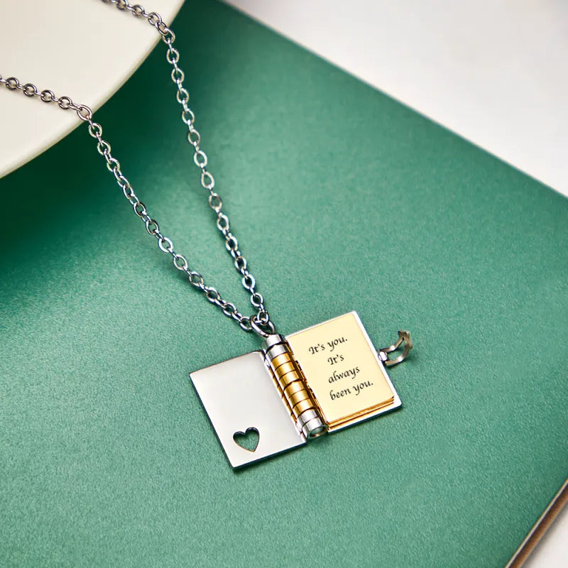 My Love Book Necklace