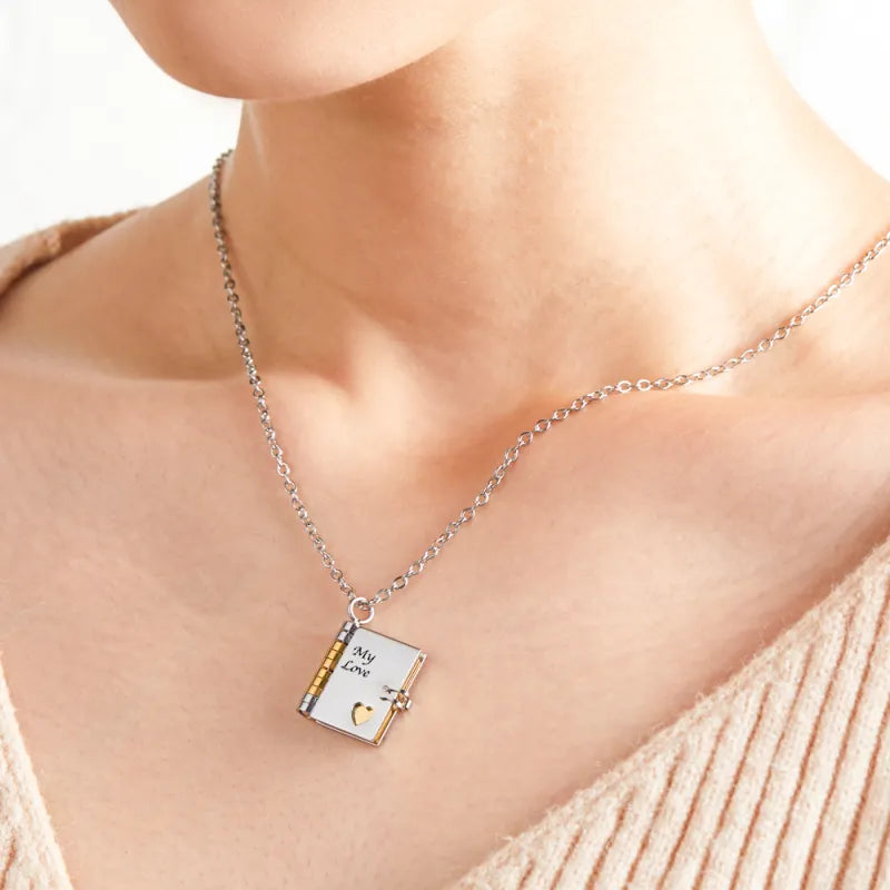My Love Book Necklace