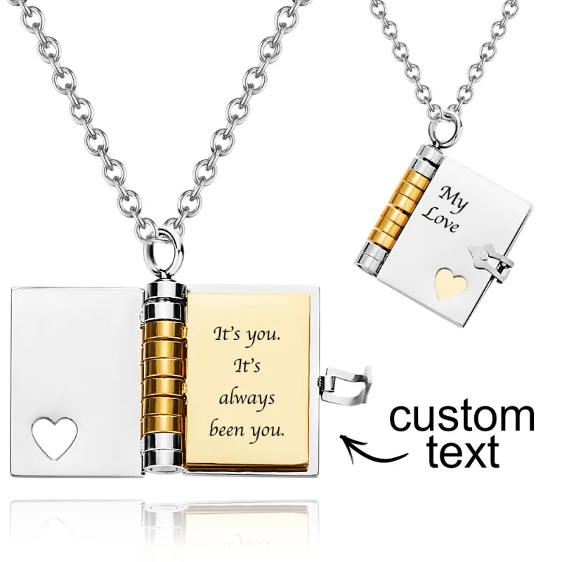 My Love Book Necklace