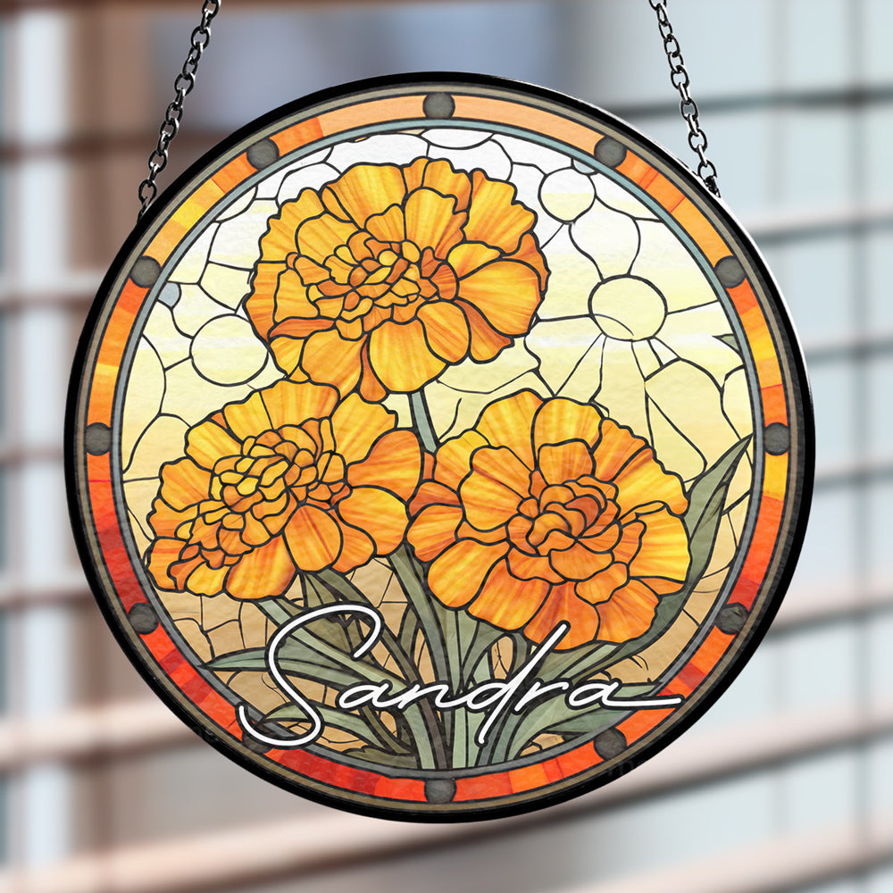 Where Flowers Bloom So Does Hope - Personalized Custom Window Hanging Suncatcher