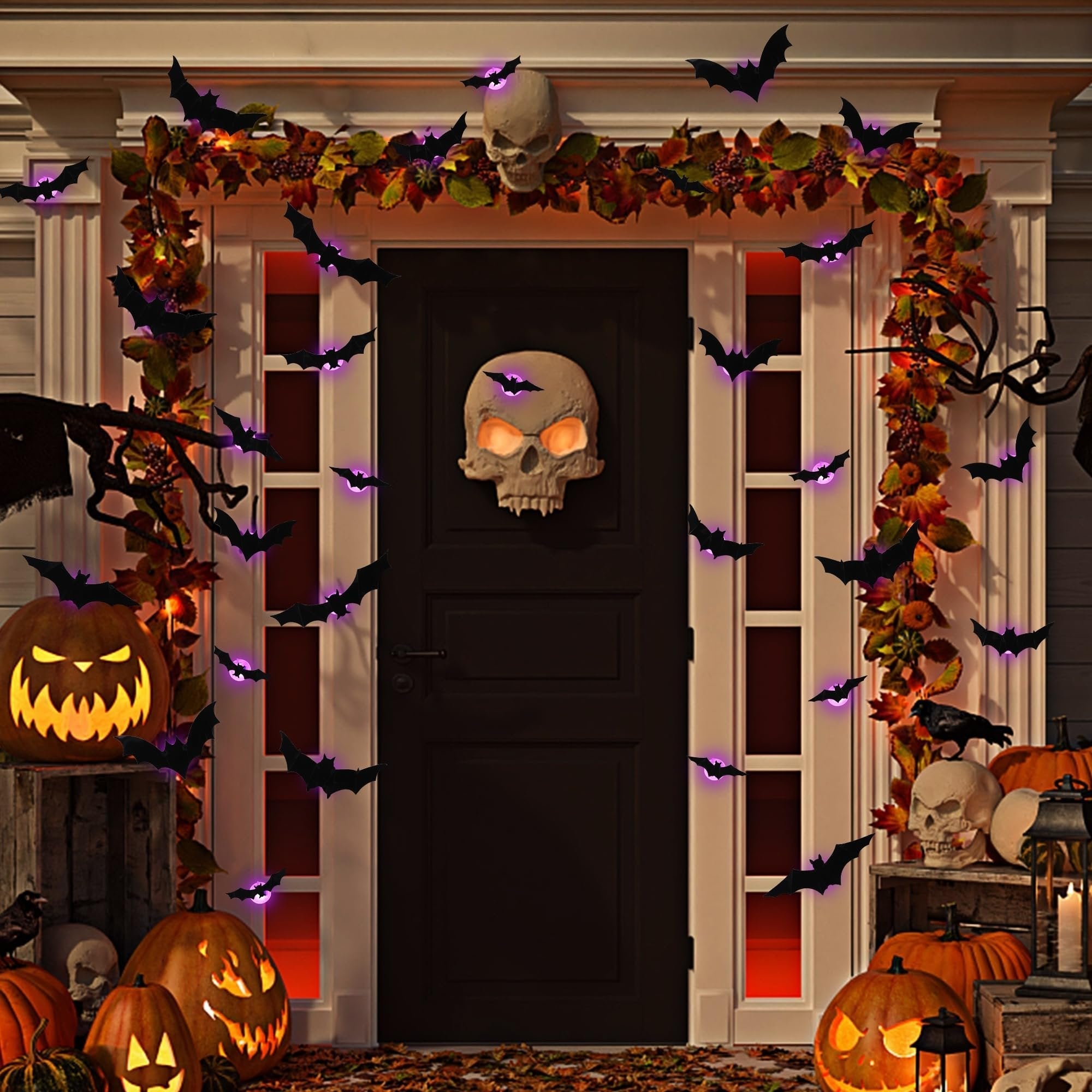 2026 Halloween Must-Have: 3D Bat Light Decoration Set