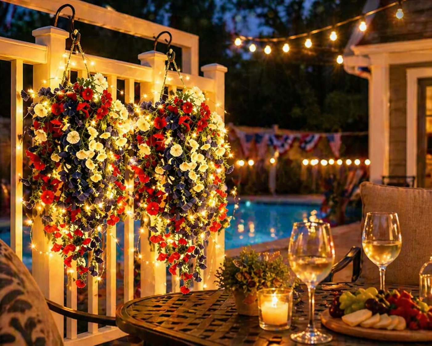 Celebrate America’s 250th Anniversary with Patriotic Hanging Flower Baskets